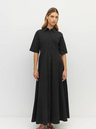 Juliette Hogan Delphi Dress (Thread Line Cotton)  Black Linear