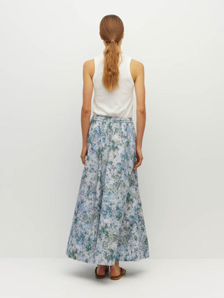 Juliette Hogan Kev Skirt (Cloud Flower Cotton) Frosted Sky